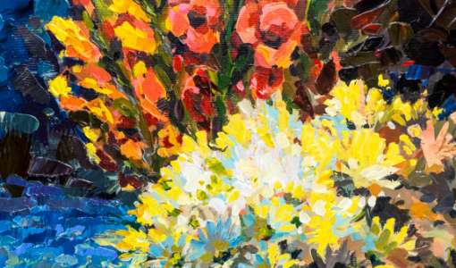 After Work: Sommerblumen in Acryl