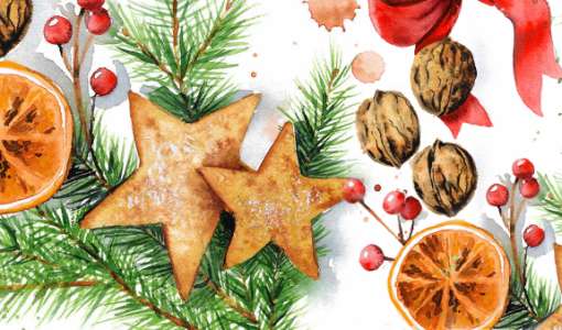 After Work: In der Weihnachtsbäckerei - realistische Aquarellmalerei zur Weihnachtszeit