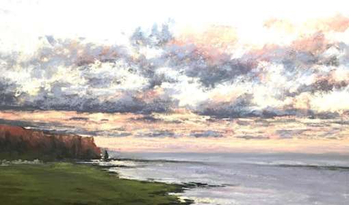 Nordische Landschaft in Pastell