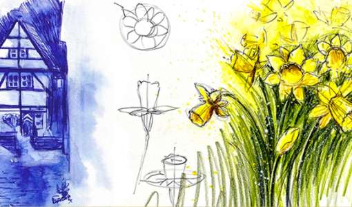 Aquarellieren mit Stiften