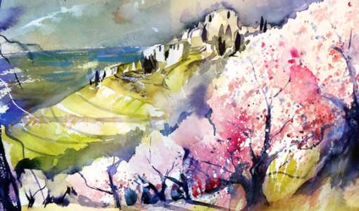 After Work: Frühling in der Toskana in Aquarell