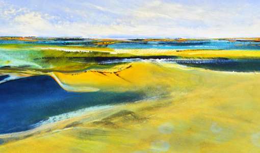 Abstrakte Landschaft in Acryl